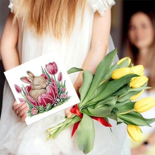LSQFS 6Pcs Diamond Painting Greeting Cards, 5.9x11.81inch - Image 4