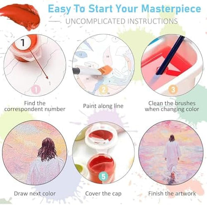 3 Pack Jesus Paint by Numbers Kit for Adults, Color By Numbers for Adults - Image 6