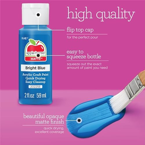 Apple Barrel, Vibrant Spectrum Collection Acrylic Craft Paint, Promoabiii, each, 16 assorted matte colors, 2 Fl Oz, 16 Count - Image 4