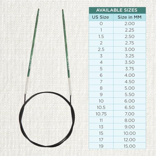 KnitPro Dreamz Fixed Circular Needles 40" (100cm) | US Size 0 (2mm) - Image 4