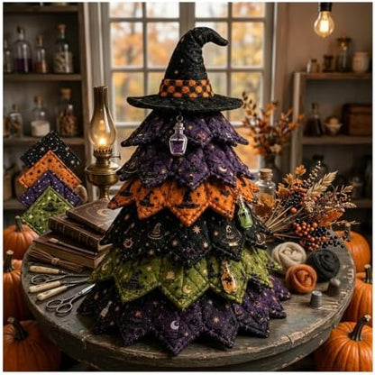 HZSprance DIY Quilted Christmas Tree Kit –3D Fabric Patchwork Kit(BlackE) by HZSprance