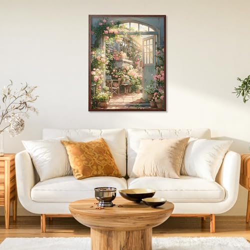 Paint by Numbers Kit for Adults, Rose Garden DIY Painting Kit, 16x20 Inch - Image 2