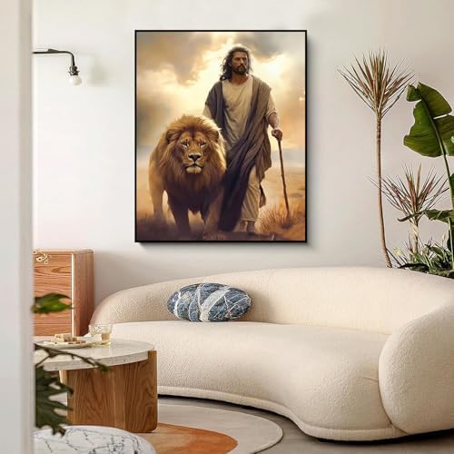 BAWKENTON Paint by Numbers for Adults and Kids, Religious Christian Painting by Number Kits On Canvas, Jesus Number Artist Paint by Number Kit Funny DIY, Home Wall Decor, Gifts 12X16in - Image 4