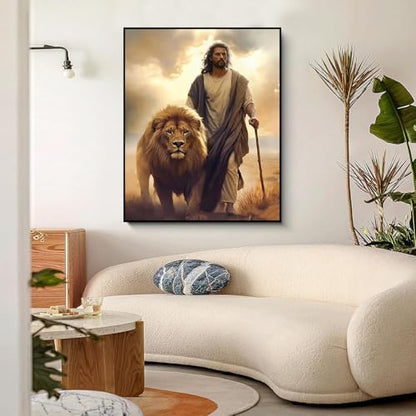 BAWKENTON Paint by Numbers for Adults and Kids, Religious Christian Painting by Number Kits On Canvas, Jesus Number Artist Paint by Number Kit Funny DIY, Home Wall Decor, Gifts 12X16in - Image 4