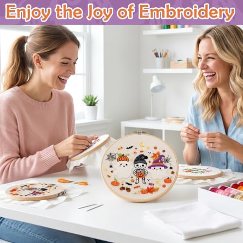 Nuberlic Halloween Embroidery Kit for Beginners Adult - Image 6