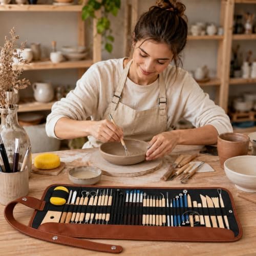 47PCS Pottery Tools Kit, Ceramic Tools, Clay Sculpting Tools - Image 4