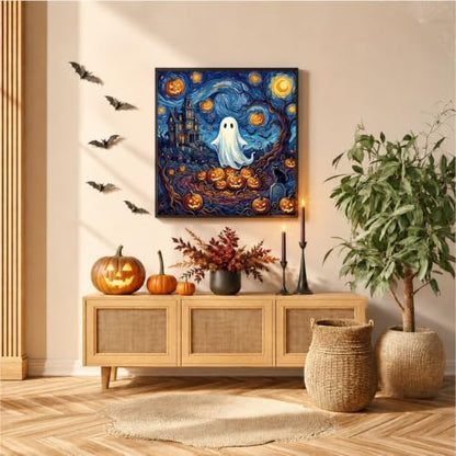 Mandun Halloween Ghost Paint by Numbers Kit for Adults, 16x16 inch - Image 3