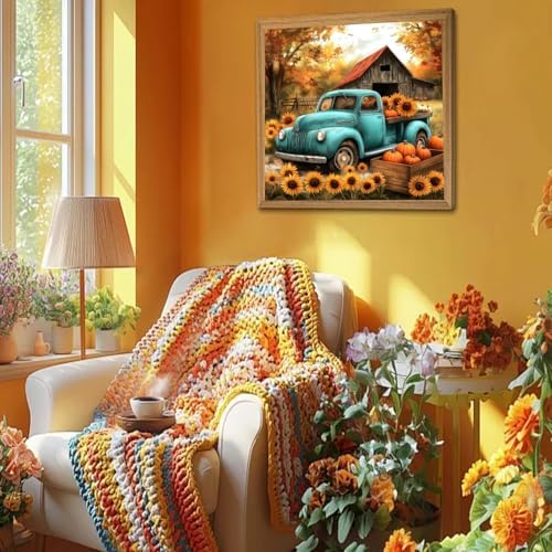 AIBOERL Paint by Numbers Kit for Adults Beginner,Fall Truck, 12X16In - Image 4