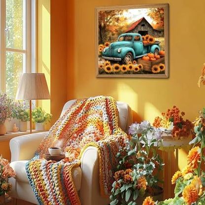 AIBOERL Paint by Numbers Kit for Adults Beginner,Fall Truck, 12X16In - Image 4