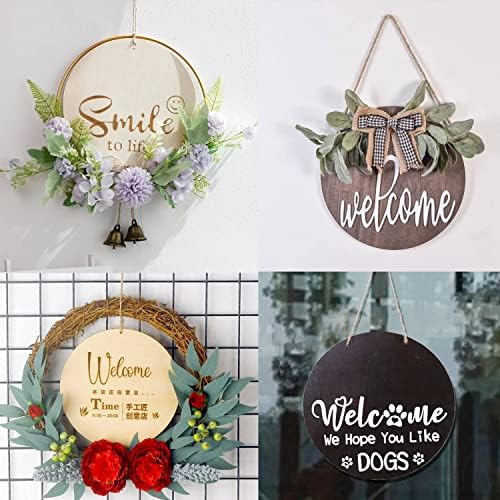 5PCS 18Inch Wood Circles for Crafts, Cutouts Blank Round Wood Slice Unfinished Wooden Slices Blank Round Wooden Circles, Wood Circles for Painting, DIY Door Hanger, Home, Holiday Decor 3 mm Thick - Image 6