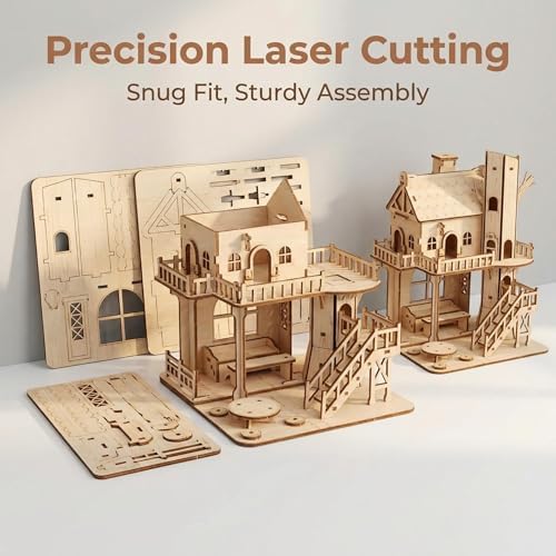 DIY 3D Wooden Puzzle House Kit, Wood Architectural Puzzle, Realistic House Building Model, Creative Home Decor, Ideal Gifts for Adults, Birthdays, Christmas & Special Occasions - Image 5