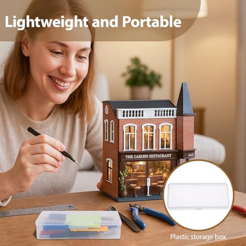 Kisoy 17PCS Model Kit Tools, Gundam & Dollhouse Essential Set with Case - Hobby Tools for Building, Repairing Airplane, Car and Robot Models - Image 6