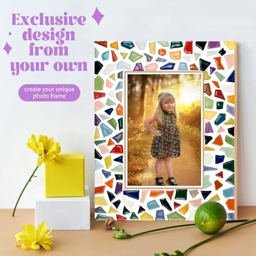 goldentime Decorate Your Own Mosaic Picture Frame - DIY Mosaic Craft Kits Fun Arts and Crafts for Adults Birthday Christmas Father's Day Mother’s Day Gifts - Image 6