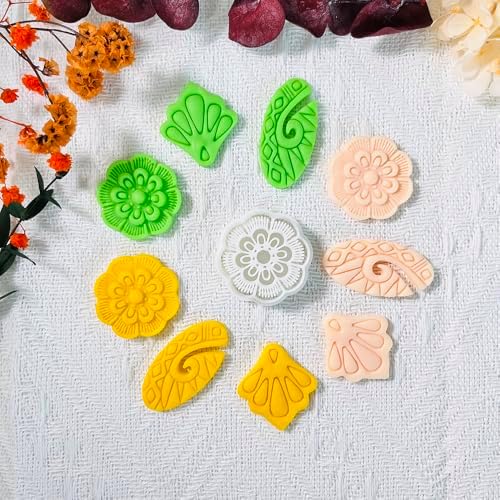 Xaekicr Polymer Clay Cutters Set – 3PCS Decorative Clay Cutters for Polymer Clay Jewelry, Carved Pattern Clay Earring Cutters Shapes, DIY Clay Tools for Earrings and Crafts - Image 3