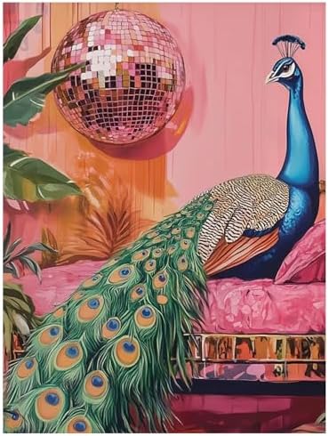 Mandun Peacock Paint by Numbers Kit for Adults, 16x20 inch by MANDUN