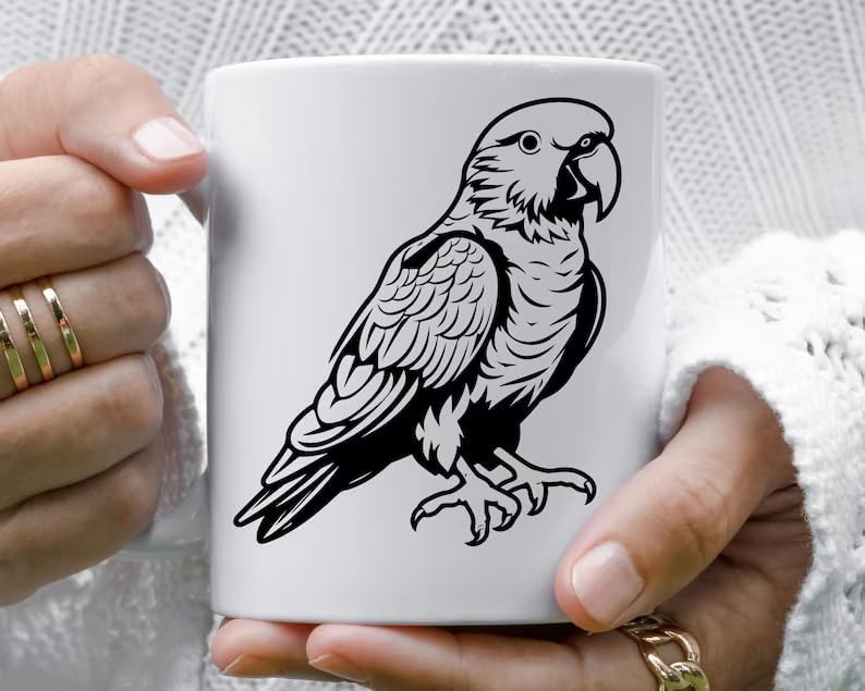 DGAGA Parrot Self-Adhesive Silk Screen Stencil Mesh Transfers Various Birds Pattern for Festival Stencils Screen Printing Stencils for Painting on Wood, Home Decor,Bag, T-Shirts 8.5x11 in - Image 3