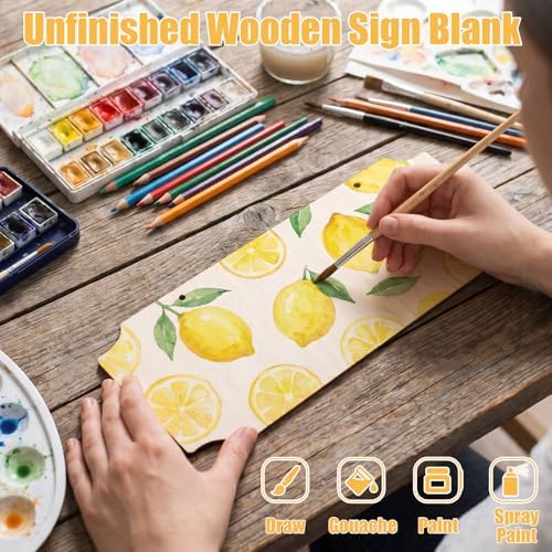 3 Pack Blank Wood Sign for Craft Unfinished Hanging Wooden Sign - Image 6