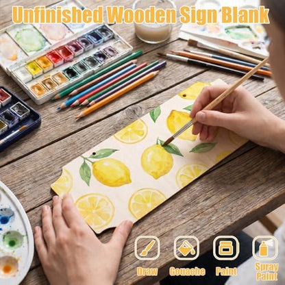 3 Pack Blank Wood Sign for Craft Unfinished Hanging Wooden Sign - Image 6
