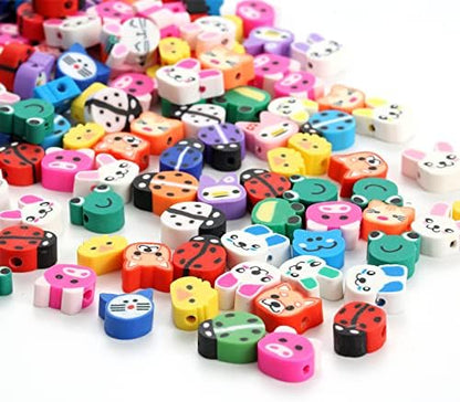 100pcs Animal Polymer Clay Spacer Beads for Women Jewelry Making DIY Bracelet Necklace Earrings Accessories (Animal) - Image 3