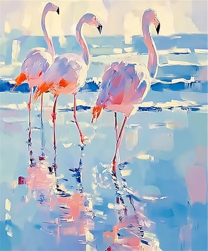 NDNXYXGS Paint by Numbers Kits for Adults,Animals DIY Painting Kit on Canvas,Flamingo Color by Numbers,Large Adult Paint by Number for Wall Decor and Gifts (Crane) by Unknown