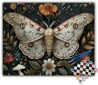 Paint by Numbers Kit for Adults, Butterfly DIY Acrylic Canvas Painting Set by Offito