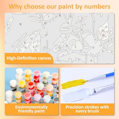 Framed Paint by Numbers Kit for Adults with Wooden Easel, Butterfly, 16x20 inch - Image 5