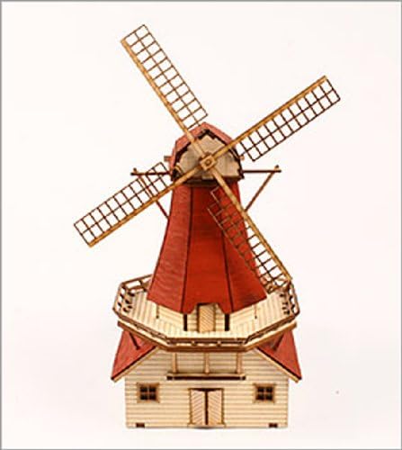 Desktop Wooden Model Kit Dutch Windmill by Unknown