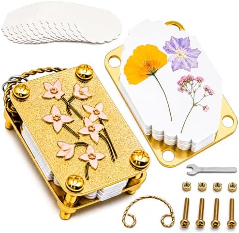 Rumexeng Flower Press Keychain, Portable Botanical Preservation Kit, Bluets by Rumexeng