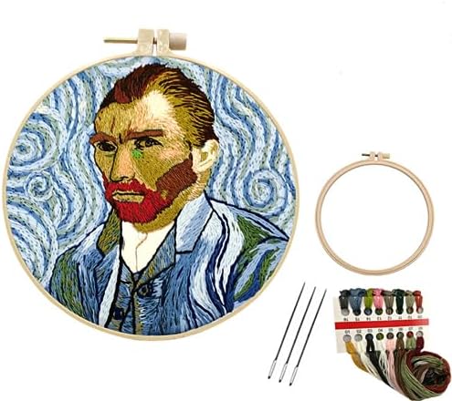 JRYYR Friendship Gifts Beginner Embroidery kit for Adults,Embroidery Kits for Beginners DIY Cross Stitch with Patterns and Instructions (Portrait Pattern) by JRYYR