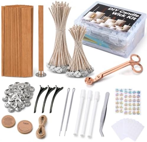 Candle Wicks Kit for Candle Making, 50 Wood Wicks by Unknown