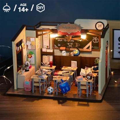 DIY Miniature Dollhouse Kit with Dust Cover and Music,DIY Miniature Wooden Dollhouse Kit,1:24 Scale Mini House Building Kit for Adults Teens Birthday Gifts - Image 2
