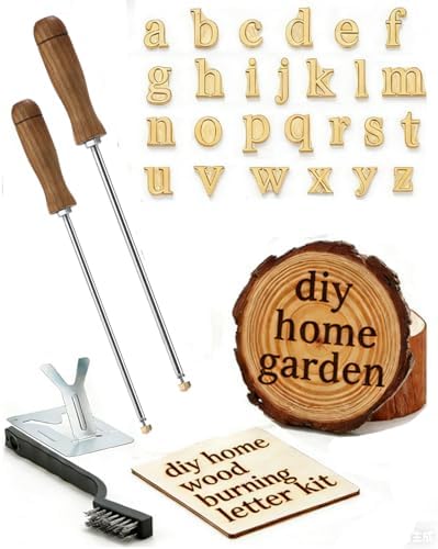 1/2" 26 Pcs Wood Burning Letter Kit, Mini Lowercase Letter Branding Iron by Arokimi