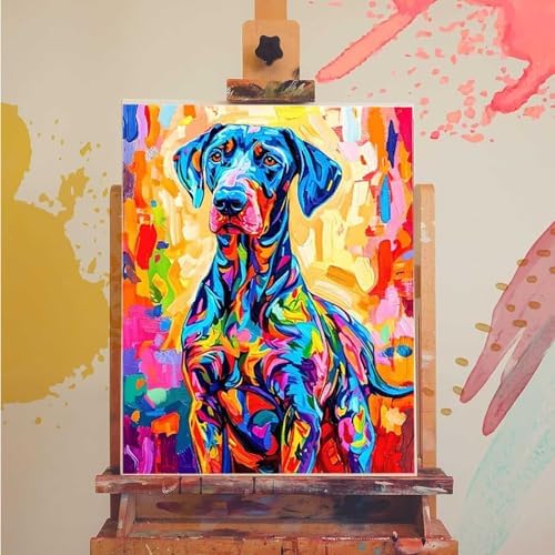 Paint by Numbers Kit for Adults Beginner, Animal Paint by Numbers Dog, DIY Easy Acrylic Watercolor Oil Painting Kit with Brushes, Arts and Crafts for Adult for Home Wall Decor, Gifts 16x20 in 9-61 - Image 3