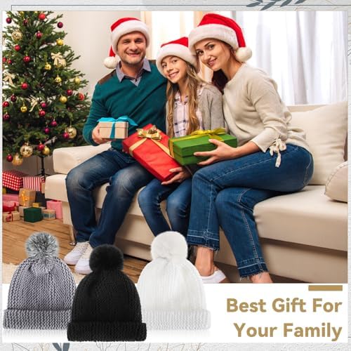 Syhood Knitting Kit for Adults Beginners 6 Yarns Bamboo Needles Faux Pom - Image 6