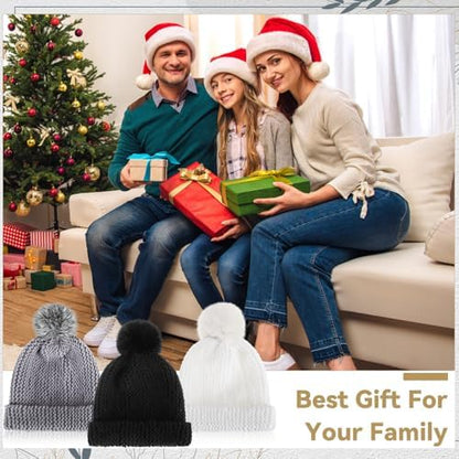 Syhood Knitting Kit for Adults Beginners 6 Yarns Bamboo Needles Faux Pom - Image 6