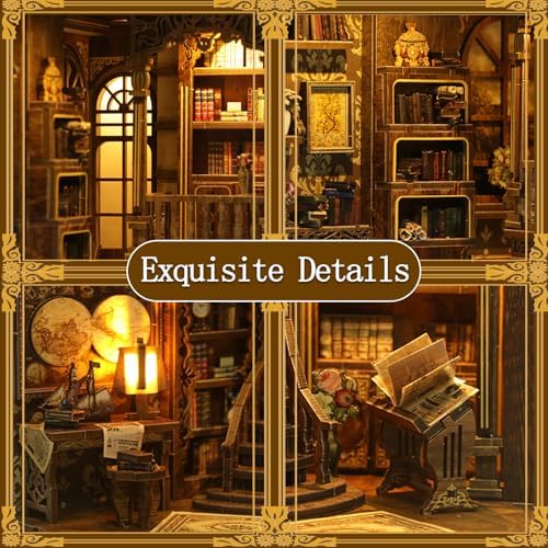 OZJAY Book Nook Kit, Books Collection 3D Wooden Puzzles for Adults - Image 5
