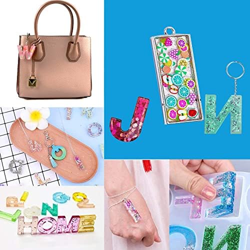 Miraclekoo UV Resin Kit with Light and Alphabet Resin Molds for Beginners, 7oz UV Epoxy Resin and Supplies with UV Lamp Resin Jewelry Molds Starter DIY Kits Tools for Keychain Necklace Making - Image 6