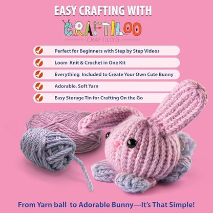 Loom Knitting & Crochet Kit for Kids - Beginner Bunny Knitting Kit - Image 6