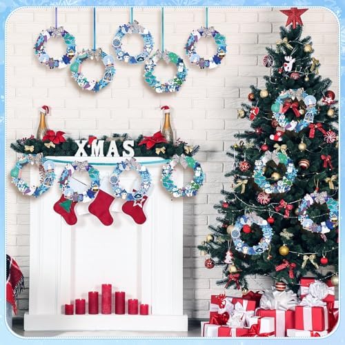 Moucuny 620/600 Pcs Christmas Winter Wreath Crafts, Polar, Bright - Image 2
