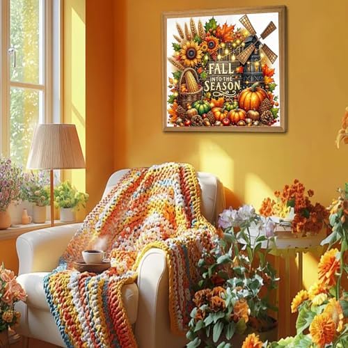AIBOERL Paint by Numbers Kit for Adults Beginner,Fall Pumpkin, 12X16In - Image 5