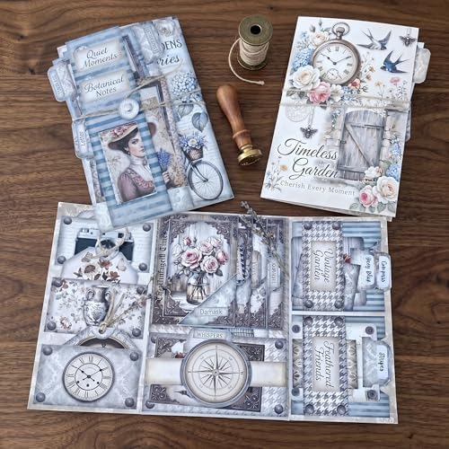 XINPOCUT Time for Spring Folio Junk Journal Kit,Folio Booklet Craft Kit, Junk Journal Kit, Scrapbooking Supplies, Journaling Decor, Mini Folio Writer Folder Project, Arts & Crafts Gifts by Unknown