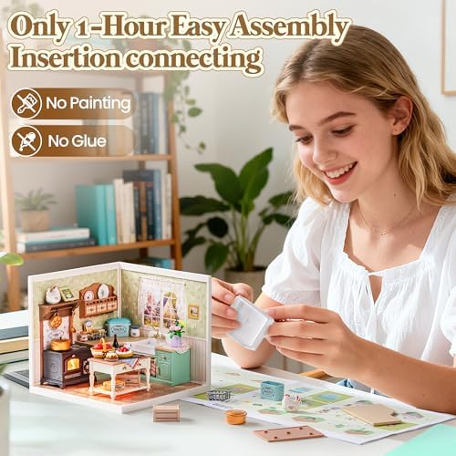 ROBOTIME Super Creator DIY Mini House Building Kit - Farmhouse Kitchen - Image 6