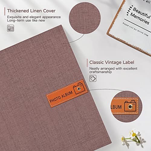 Popotop Large Photo Album Self Adhesive 4x6 5x7 8x10 Scrapbook Album DIY Picture Book,Gifts for Mom,Family Baby and Wedding,with Metal Pen and Plastic Board - Image 3