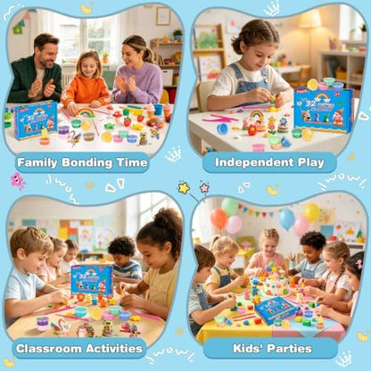 ifergoo Air Dry Clay Kit - 32 Colors Magic Foam Modeling Clay for Kids - Image 6
