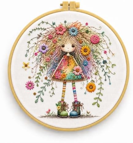 niurenmaoyi Girl Embroidery Kit for Beginner,Needlepoint Kit for Adult by Unknown