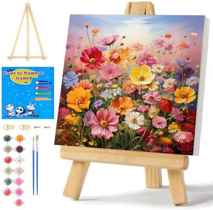 Artykapby Paint by Numbers Kit for Adults with Frame Flower 10x10 inch ﻿ by Unknown