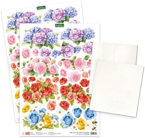 Katy Sue Teacup Bouquet Card Making Kit – Make 8 Freestanding Floral Teacup Easel Cards. Contains Shaped Cards, Die-Cut Decoupage, Adhesive Foam Pads, Envelopes & Instructions for Card Making Supplies - Image 4