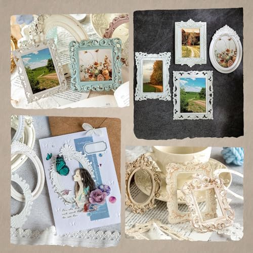 40Pcs Scrapbook Supplies Decoration Papers, Lace Frames Junk Journal Supply - Image 3