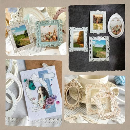 40Pcs Scrapbook Supplies Decoration Papers, Lace Frames Junk Journal Supply - Image 3