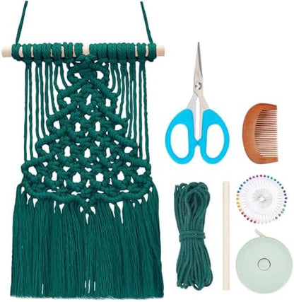 INFUNLY Christmas Tree Macrame Kit Macrame Wall Hanging Macrame DIY Kit for Beginners Handcraft Macrame Hanging Kit Macrame Starter Kit Ornaments for Christmas Home Room Decor with Instruction by INFUNLY